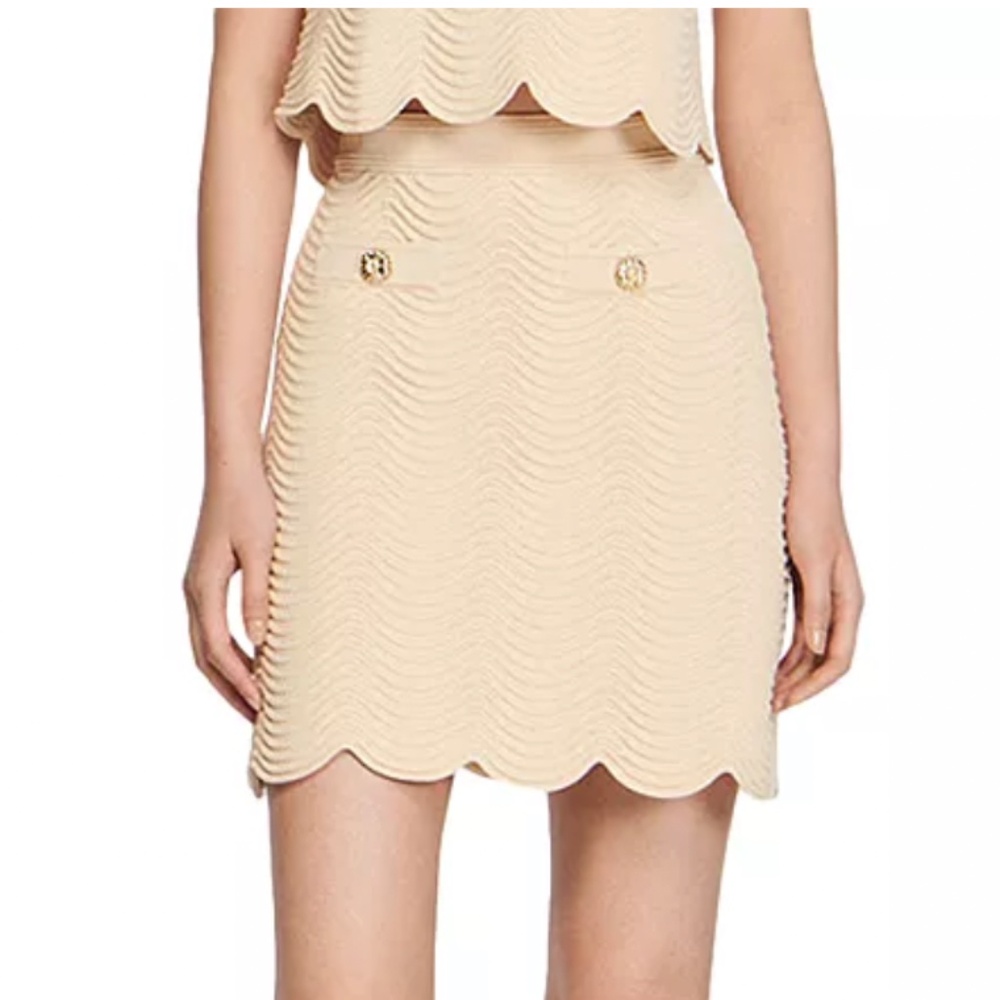 Bamba Wavy Knit Mini Skirt NWOT size 36